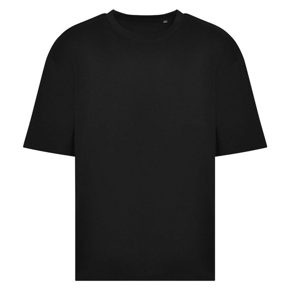 Awdis Mens Heavyweight Boxy T-Shirt / Deep Black
